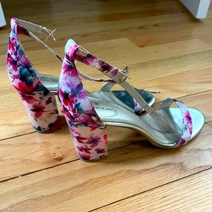 Pink floral heels